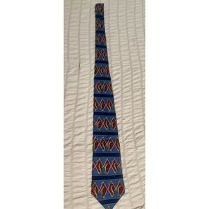Tommy Hilfiger Mens Tie Golf Theme  Italian Silk Blue Red Green Golf Clubs
